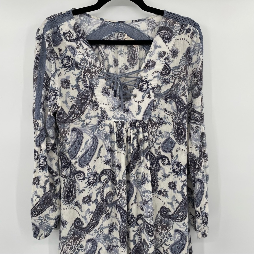 Altard State White & Blue Paisley Dress - Picture 2 of 14